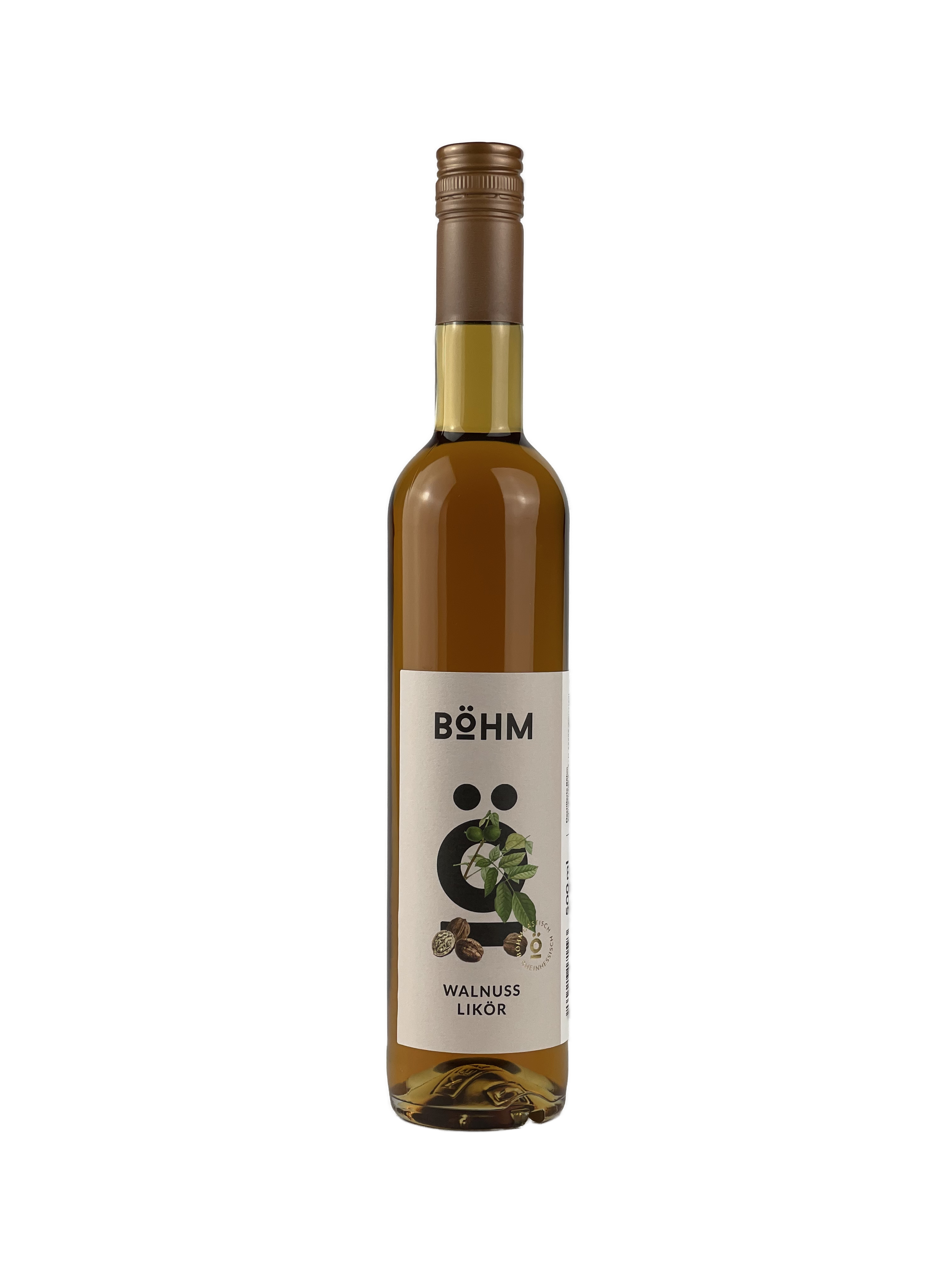 Destillerie Böhm | Walnusslikör | Herzhaft-nussige Spezialität | 0,5l