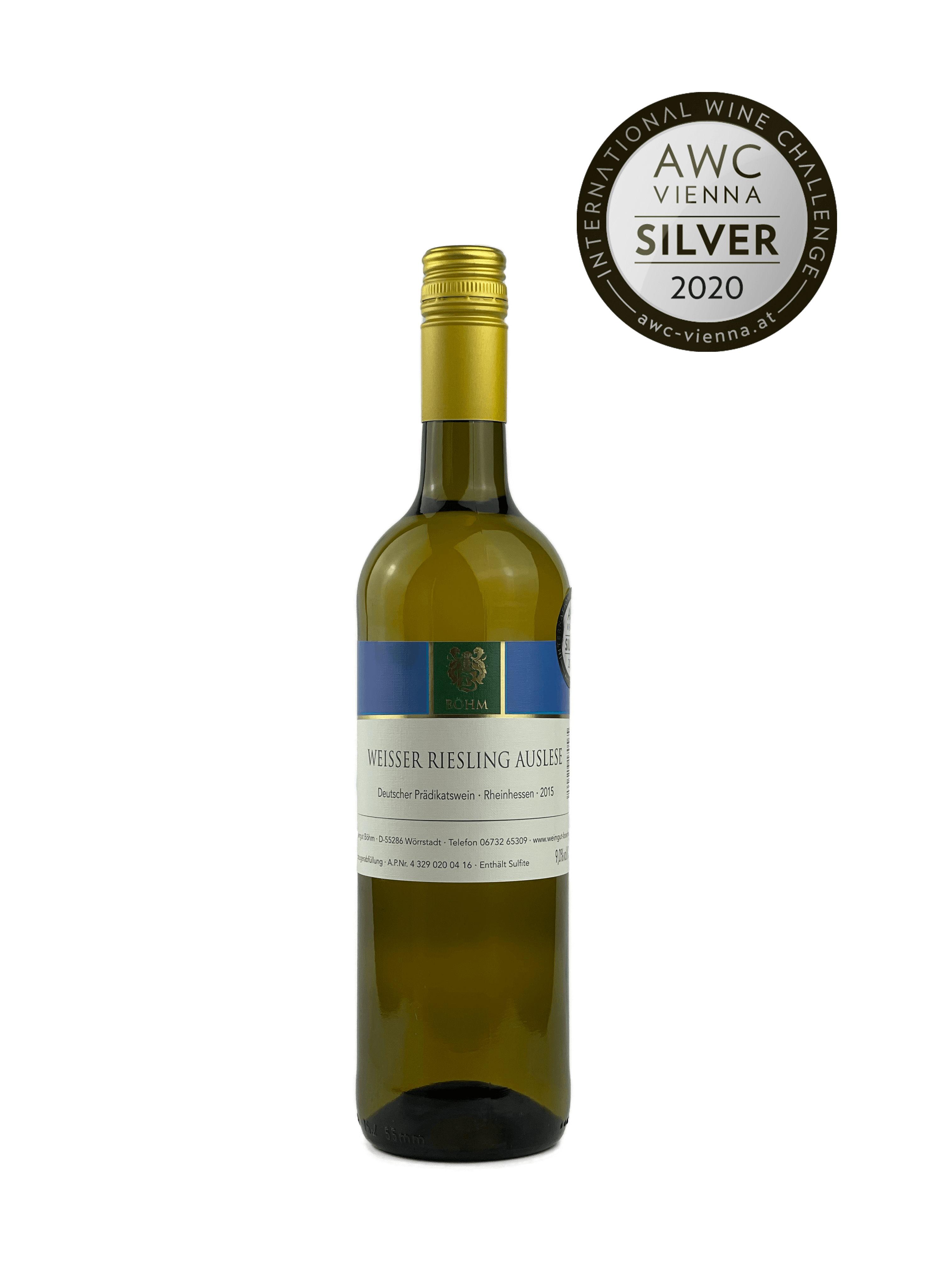 2015er Rheinhessen Riesling Auslese süß